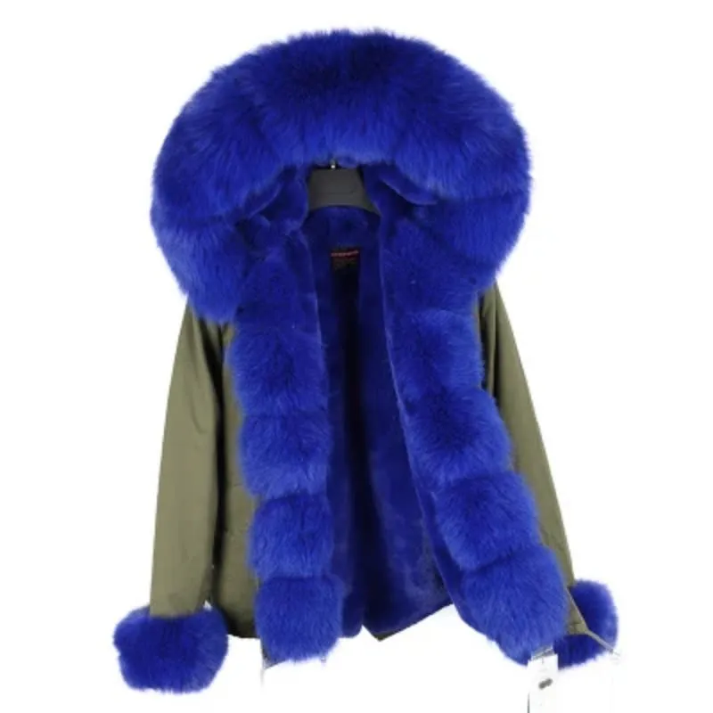 Women's Winter Casual Warm Slim Parka With Fox Fur