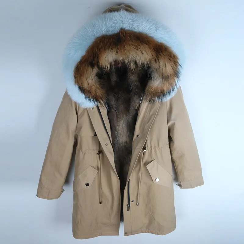 Women's Winter Casual Warm Slim Thick Parka With Fox Fur