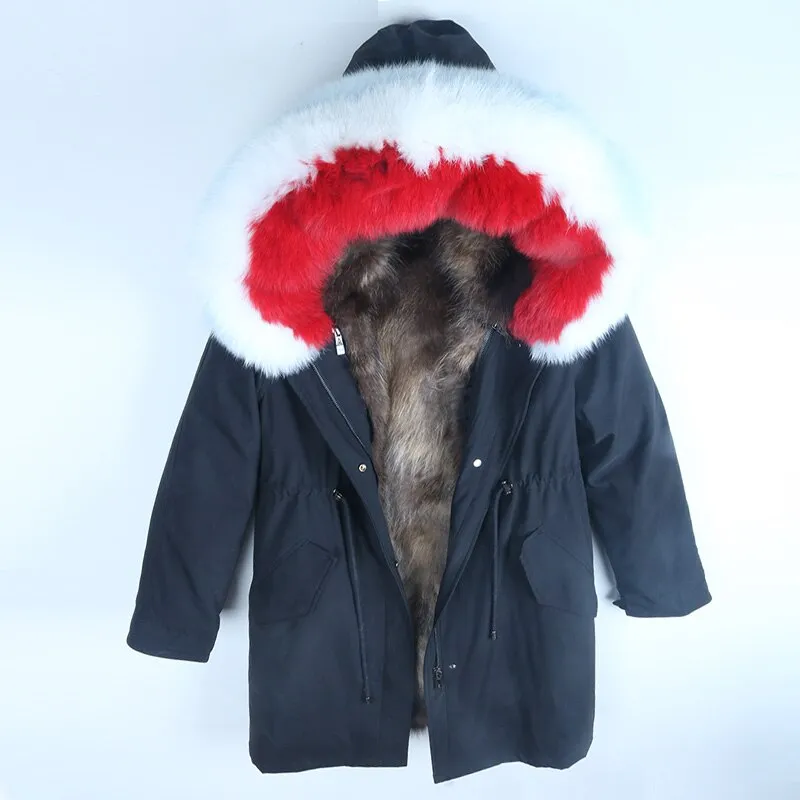 Women's Winter Casual Warm Slim Thick Parka With Fox Fur