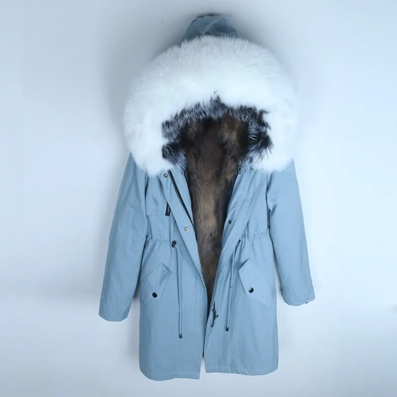 Women's Winter Casual Warm Slim Thick Parka With Fox Fur