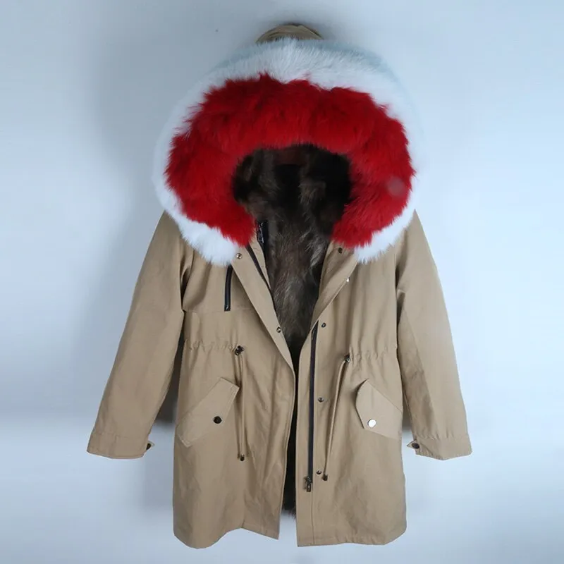 Women's Winter Casual Warm Slim Thick Parka With Fox Fur