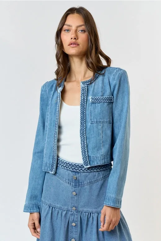 Zelia Denim Braided Jacket